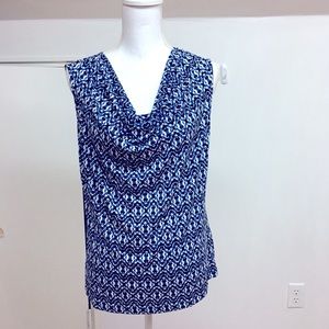 Draped Neckline Tank/Blouse. Size L. Sleeve…